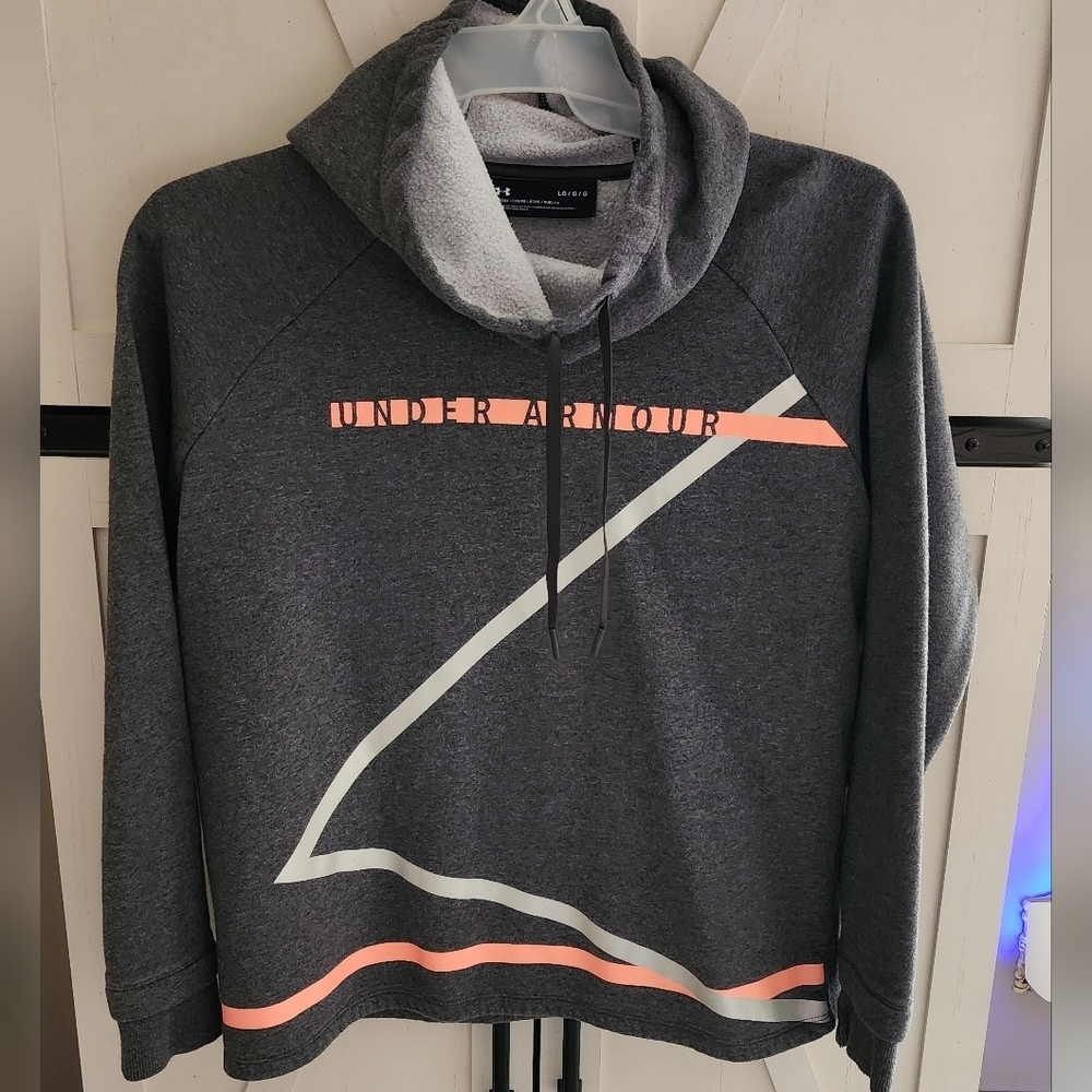 Under Armour Gray Hoodie with Pink Accents
